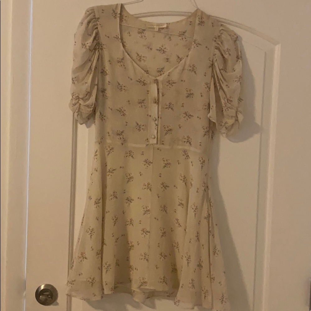 Loveshackfancy ruffled sleeve dress, size small